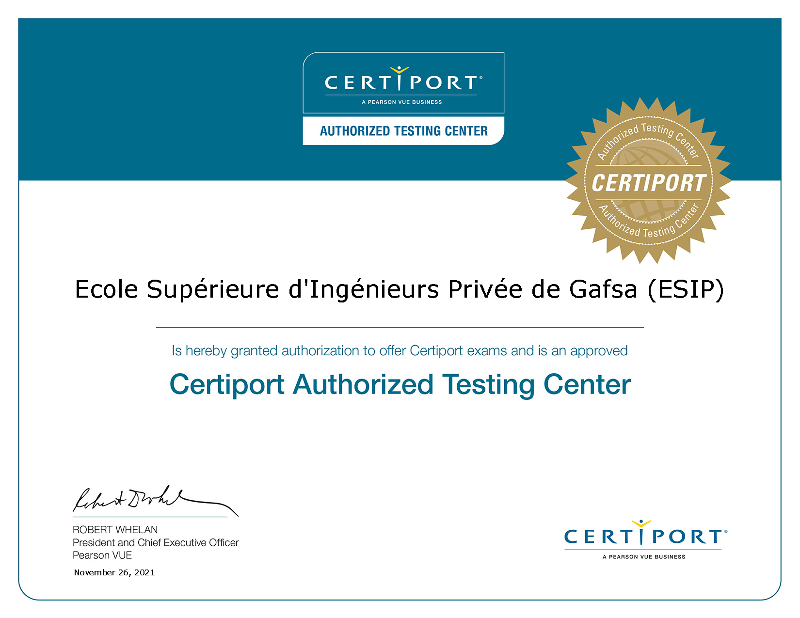 ESIP CENTRE OFFICIEL CERTIPORT ESIP